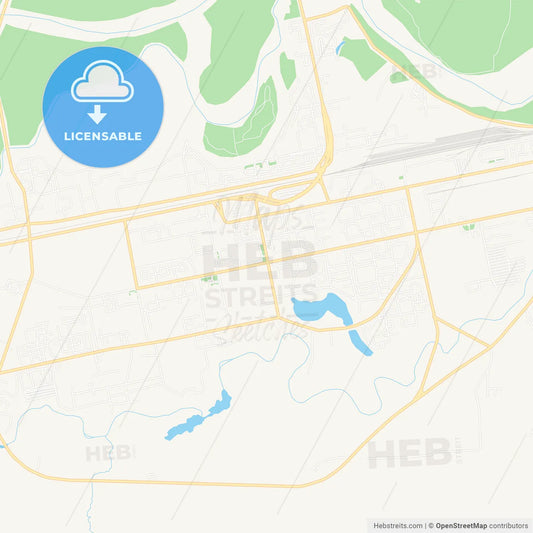 Novy Urengoy, Russia Vector Map - Classic Colors