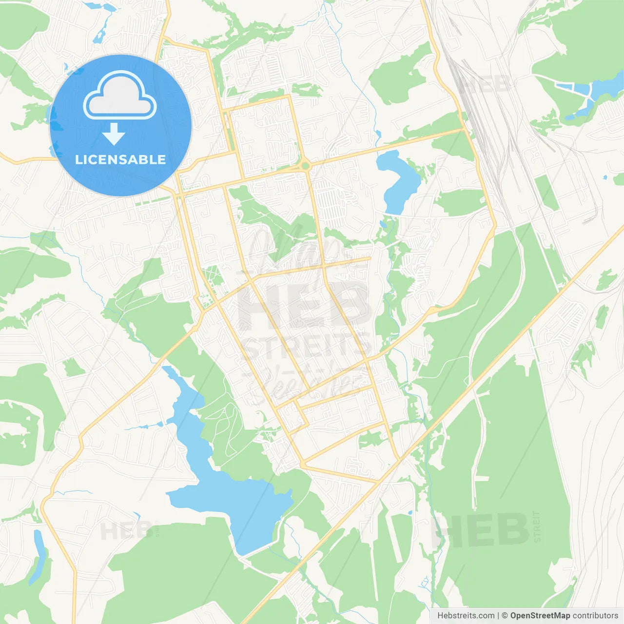 Zheleznogorsk, Russia Vector Map - Classic Colors