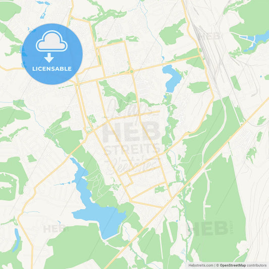 Zheleznogorsk, Russia Vector Map - Classic Colors