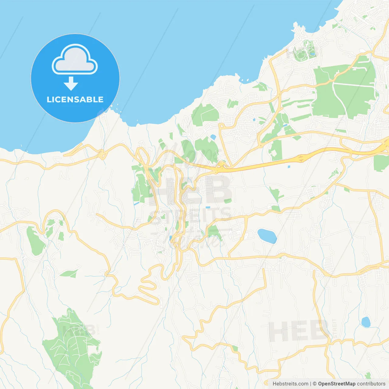 Los Realejos, Spain Vector Map - Classic Colors