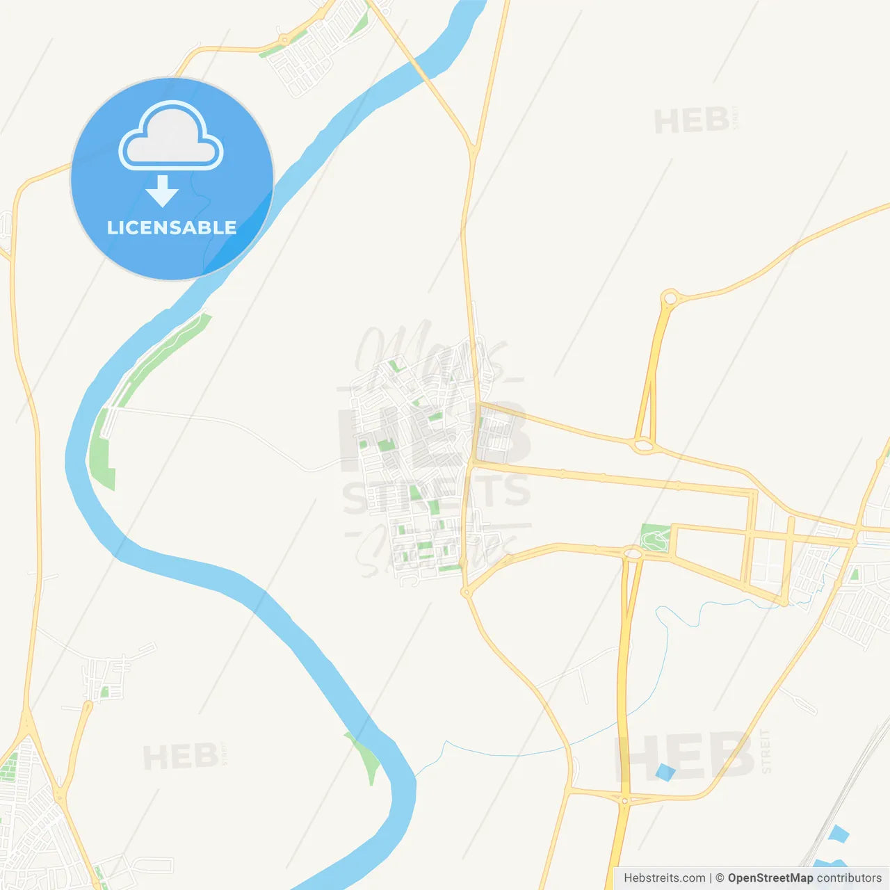 La Rinconada, Spain Vector Map - Classic Colors