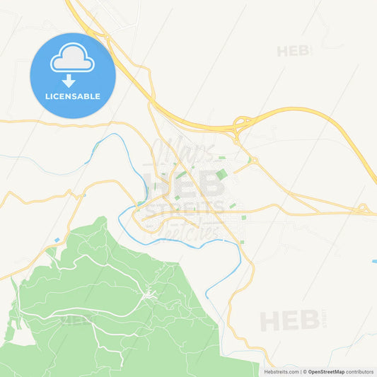 Cieza, Spain Vector Map - Classic Colors