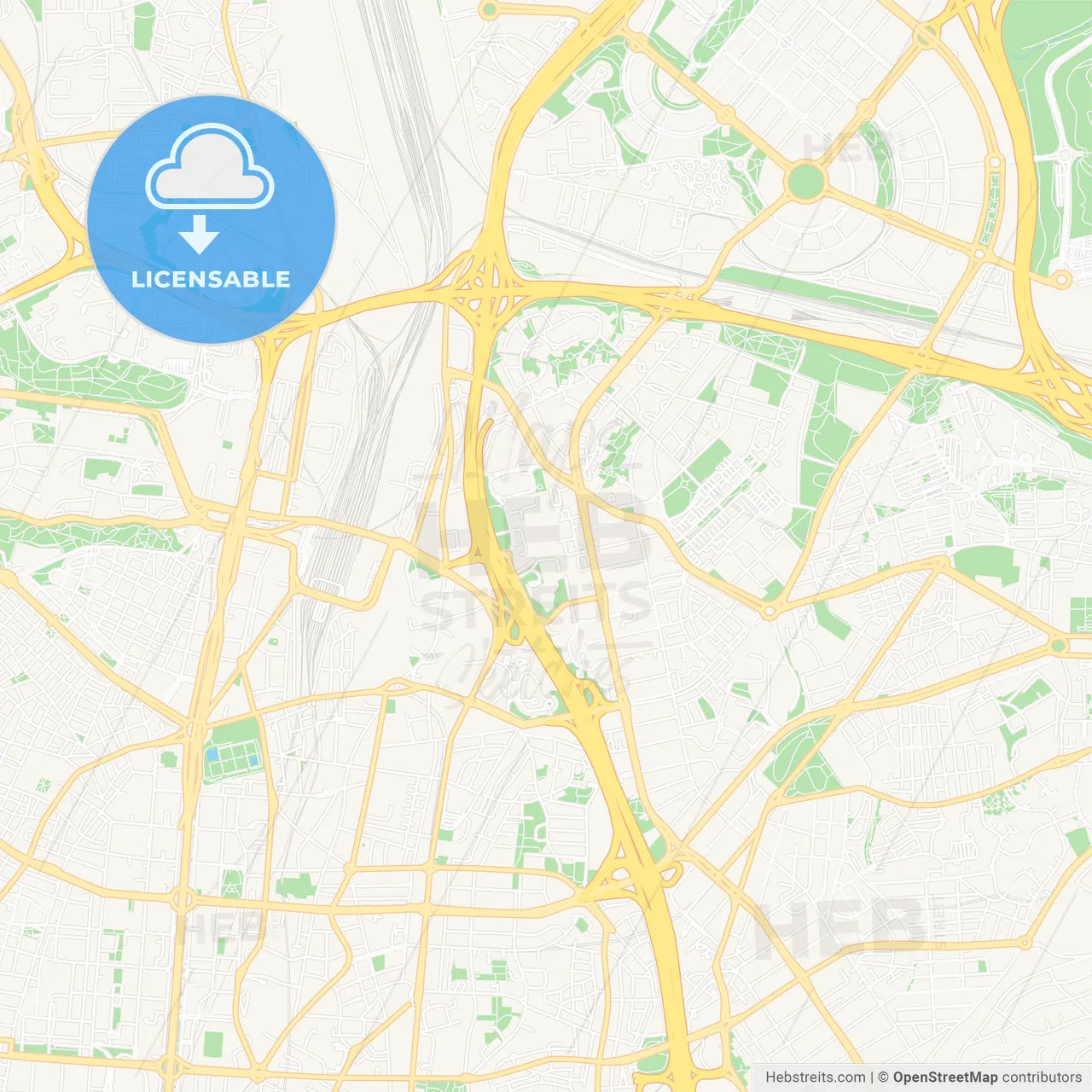 Pinar de Chamartin, Spain Vector Map - Classic Colors