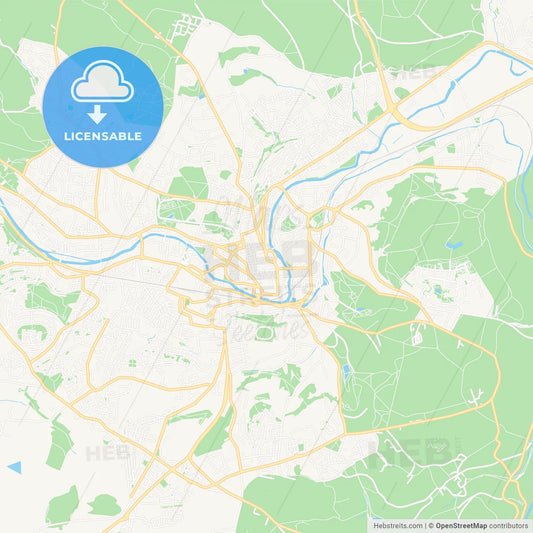 Bath, England Vector Map - Classic Colors