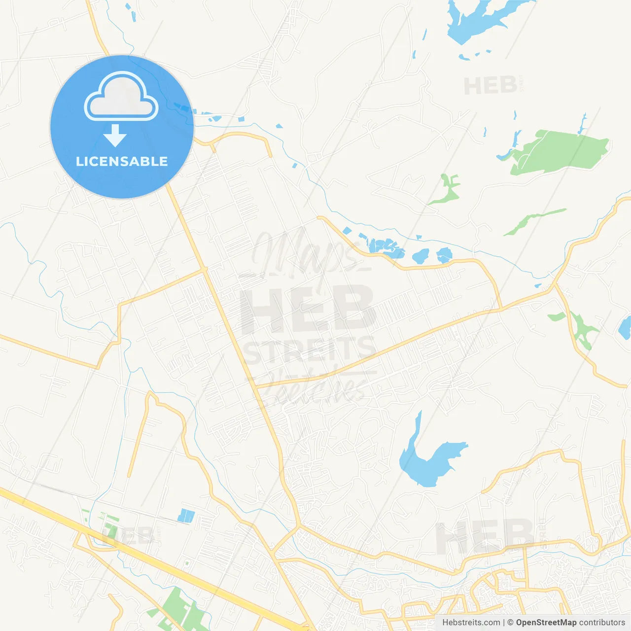 Kamez, Albania Vector Map - Classic Colors