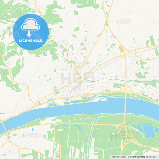 Krems, Austria Vector Map - Classic Colors