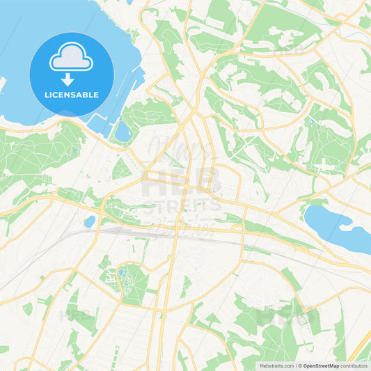 Lahti, Finland Vector Map - Classic Colors