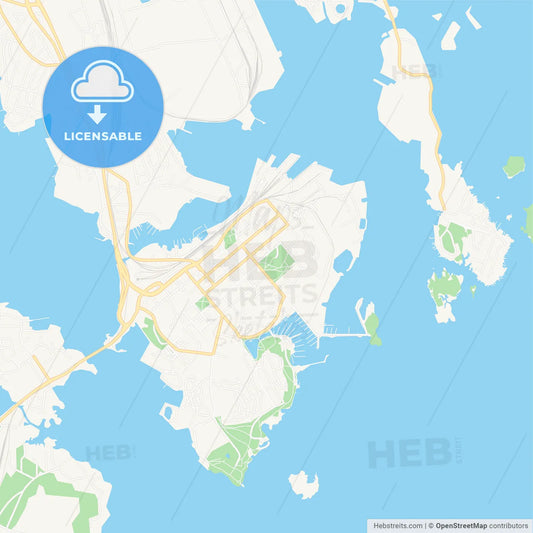 Kotka, Finland Vector Map - Classic Colors