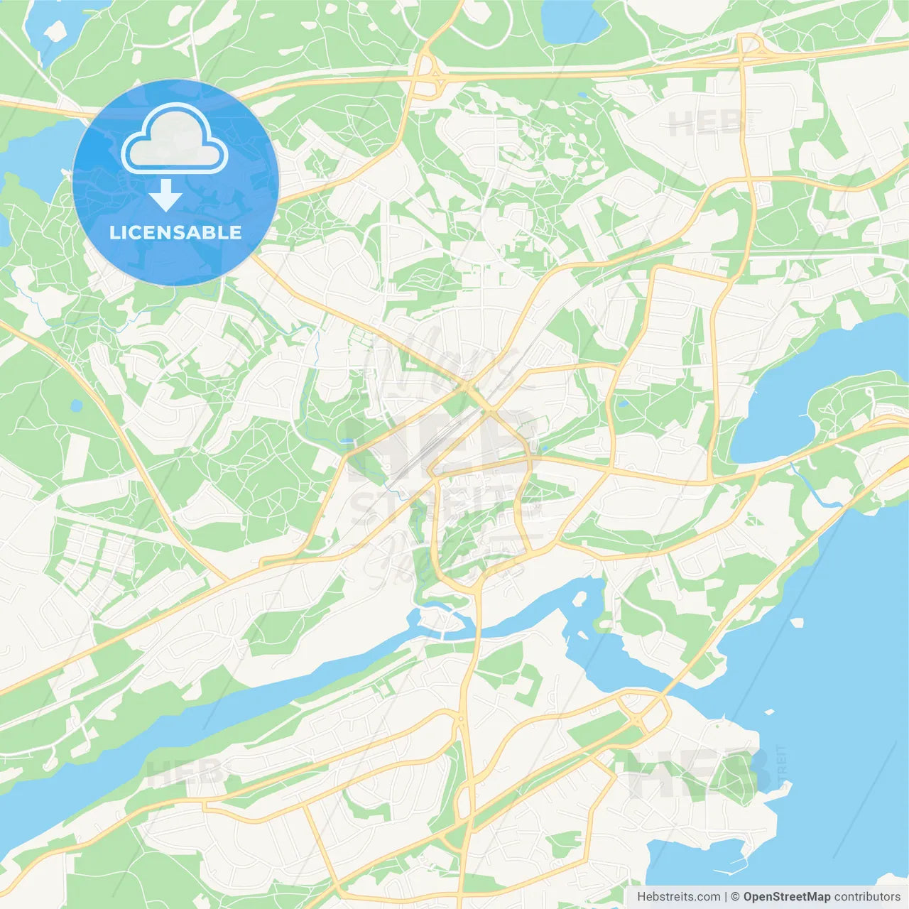 Nokia, Finland Vector Map - Classic Colors