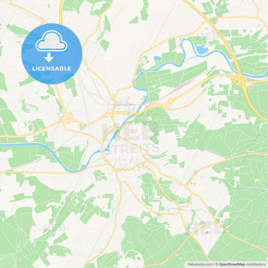 Wetzlar, Germany Vector Map - Classic Colors