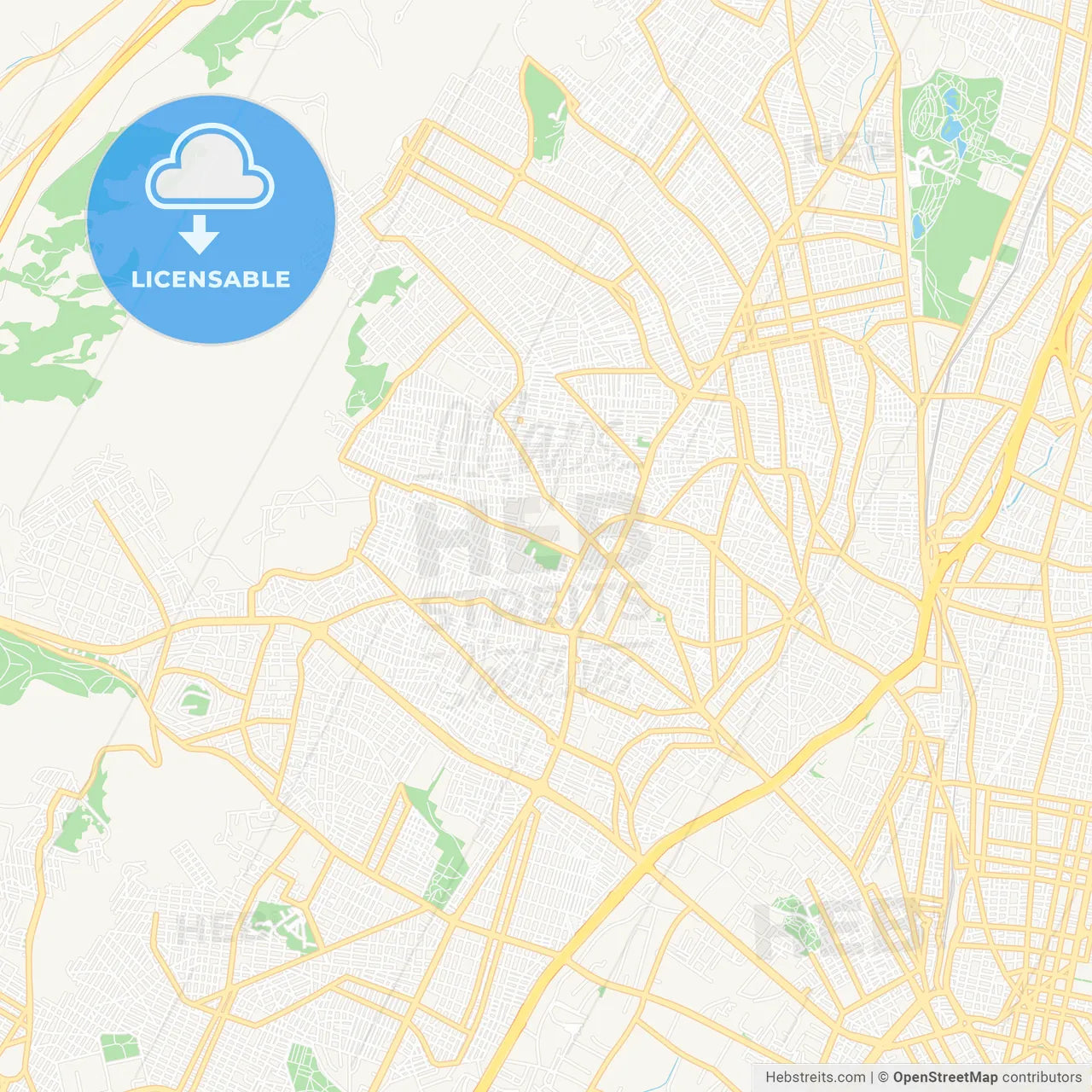 Peristeri, Greece Vector Map - Classic Colors