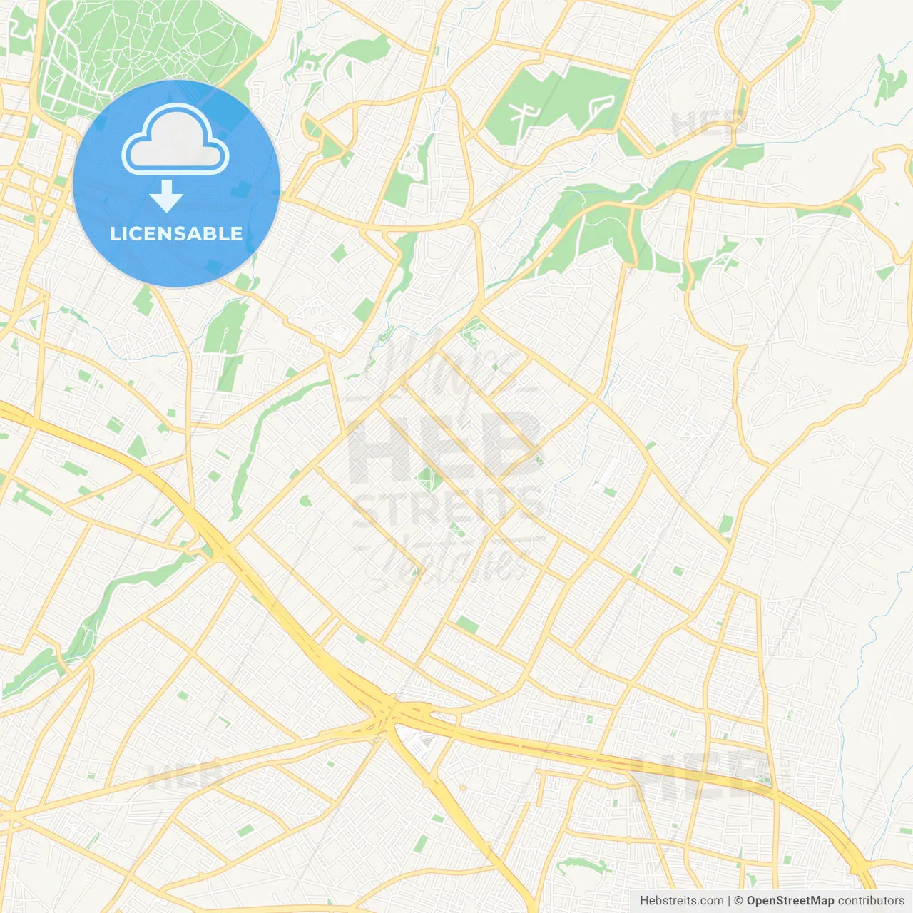 Vrilissia, Greece Vector Map - Classic Colors