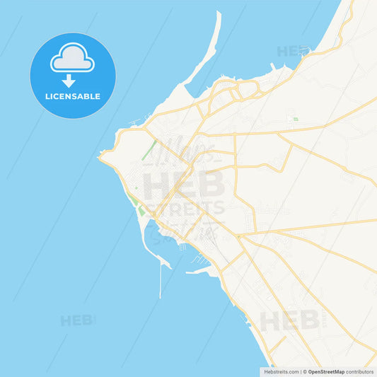 Marsala, Italy Vector Map - Classic Colors