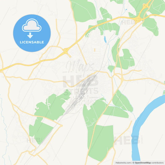 Entroncamento, Portugal Vector Map - Classic Colors