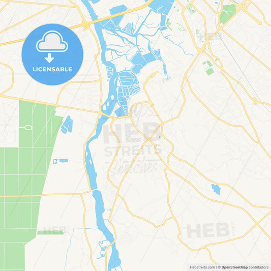 Ilhavo, Portugal Vector Map - Classic Colors