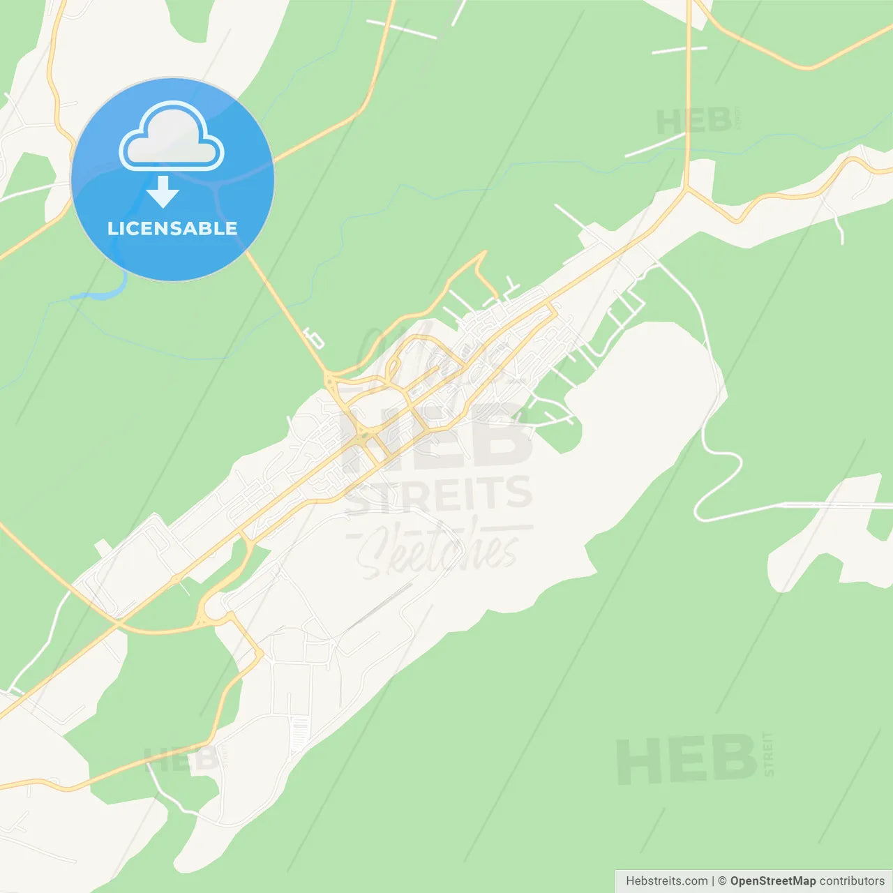 Mioveni, Romania Vector Map - Classic Colors