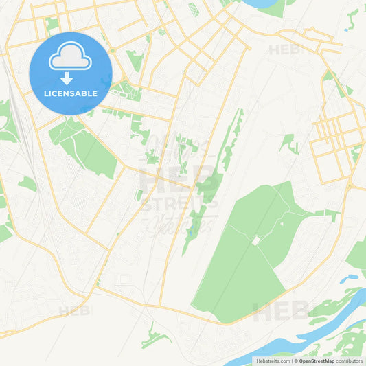 Syktyvkar, Russia Vector Map - Classic Colors