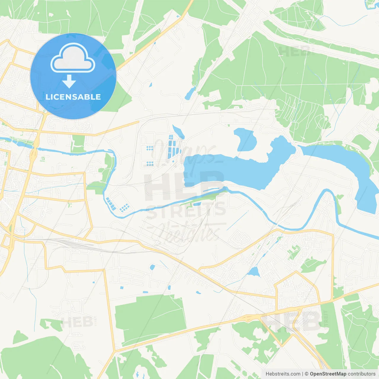 Shchyolkovo, Russia Vector Map - Classic Colors