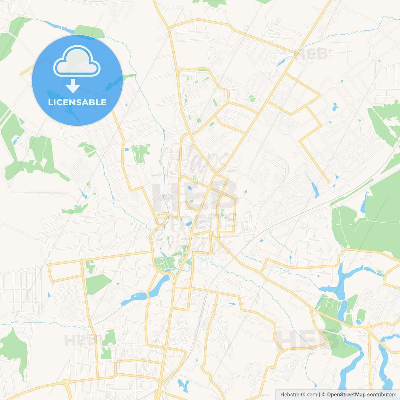 Sergiyev Posad, Russia Vector Map - Classic Colors