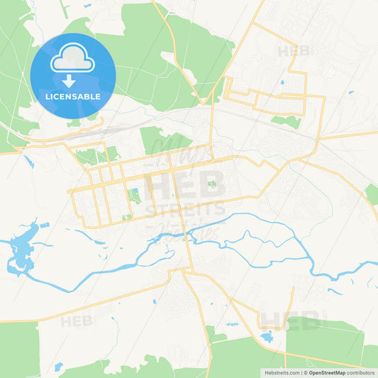 Shadrinsk, Russia Vector Map - Classic Colors