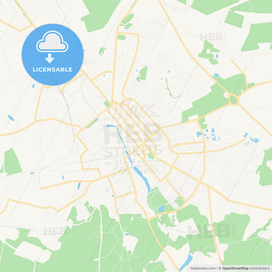 Yegoryevsk, Russia Vector Map - Classic Colors