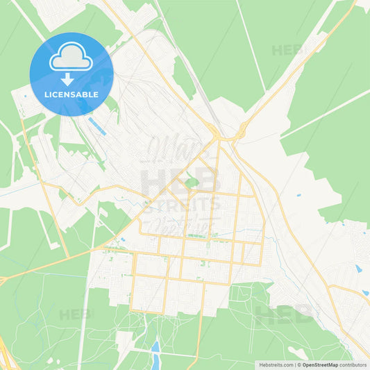 Stupino, Russia Vector Map - Classic Colors