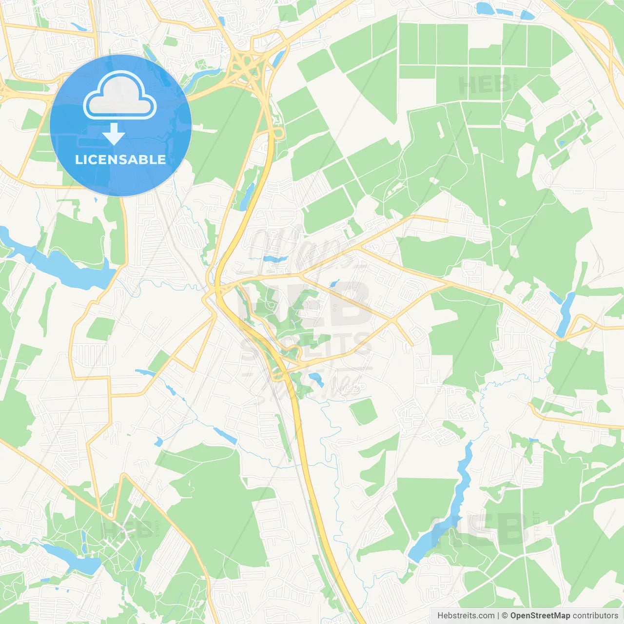 Vidnoye, Russia Vector Map - Classic Colors