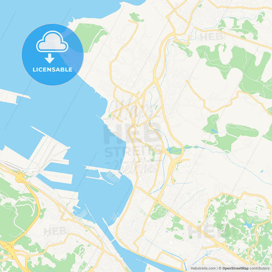 Algorta, Spain Vector Map - Classic Colors