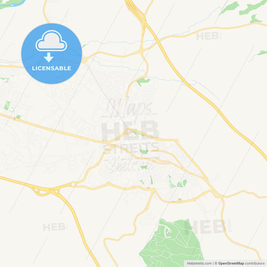 Arganda, Spain Vector Map - Classic Colors