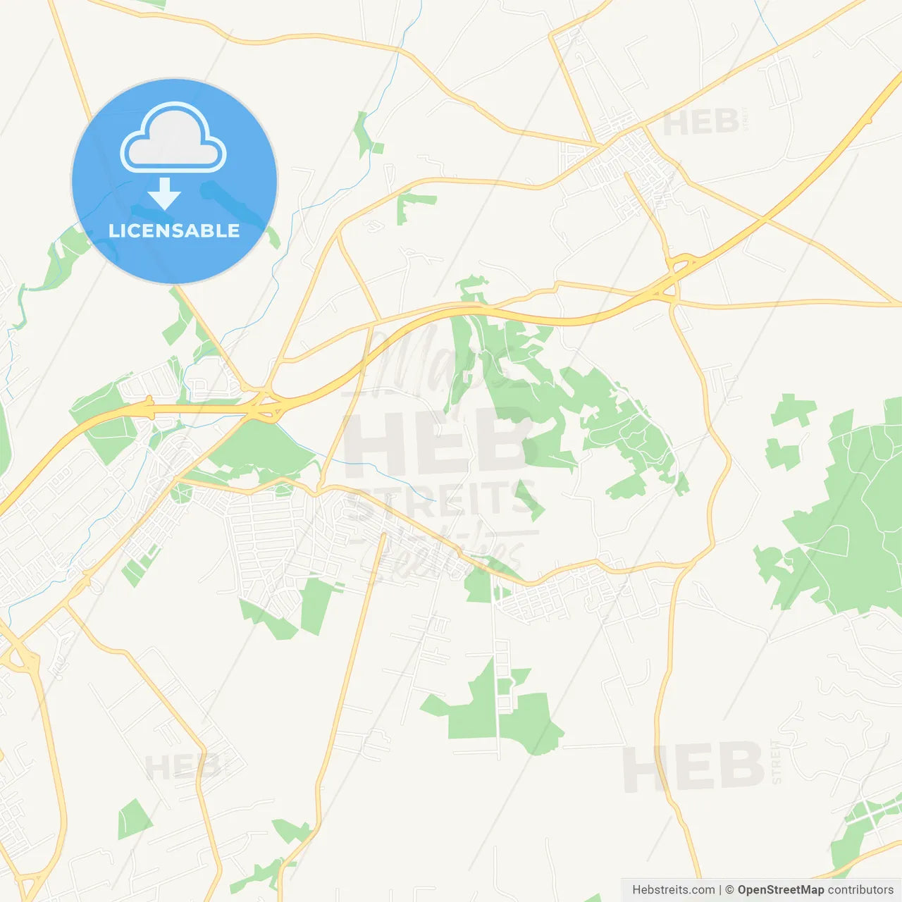 Marratxi, Spain Vector Map - Classic Colors