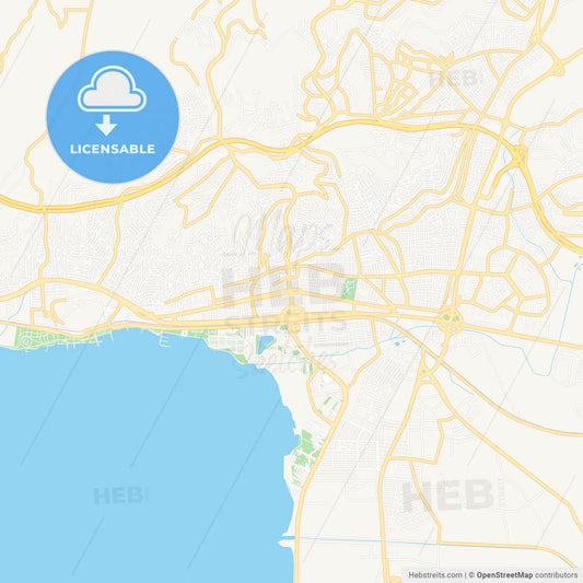 Izmit, Turkey Vector Map - Classic Colors