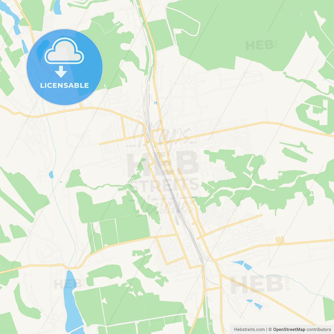 Podilsk, Ukraine Vector Map - Classic Colors