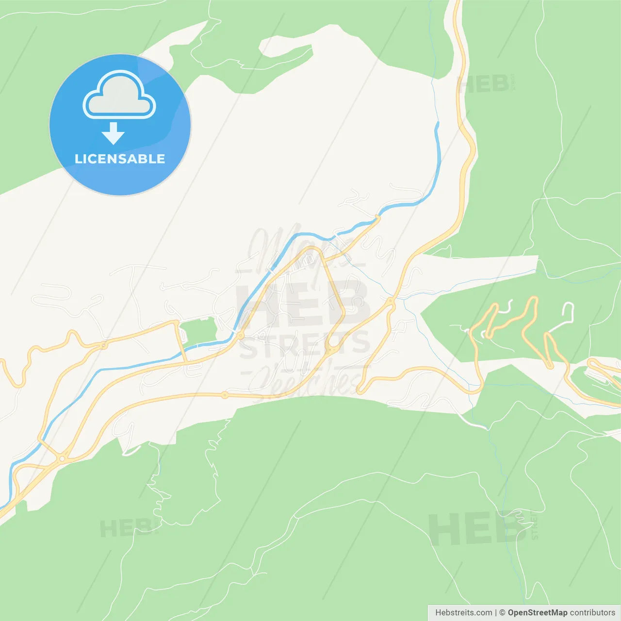 Encamp, Andorra Vector Map - Classic Colors