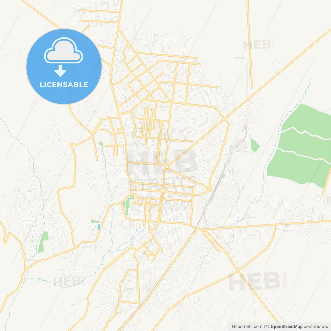 Gyumri, Armenia Vector Map - Classic Colors