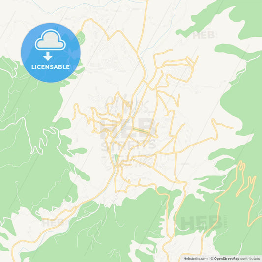 Ijevan, Armenia Vector Map - Classic Colors