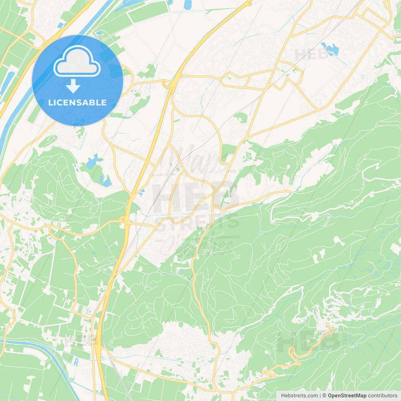 Gotzis, Austria Vector Map - Classic Colors