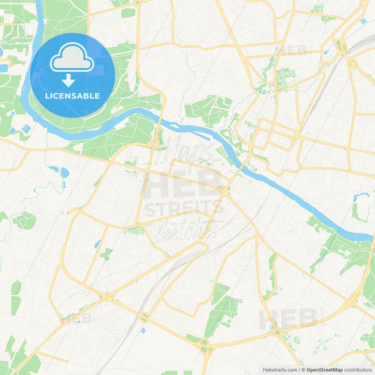 Grodno, Belarus Vector Map - Classic Colors