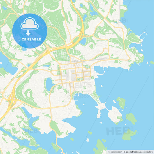 Kuopio, Finland Vector Map - Classic Colors