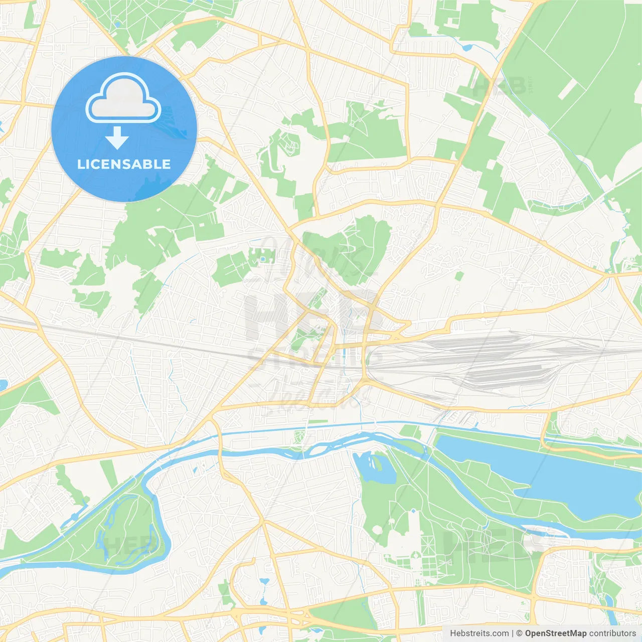 Chelles, France Vector Map - Classic Colors