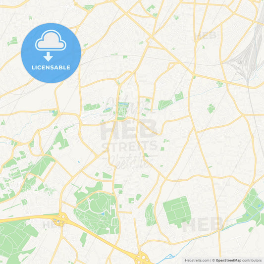 Talence, France Vector Map - Classic Colors