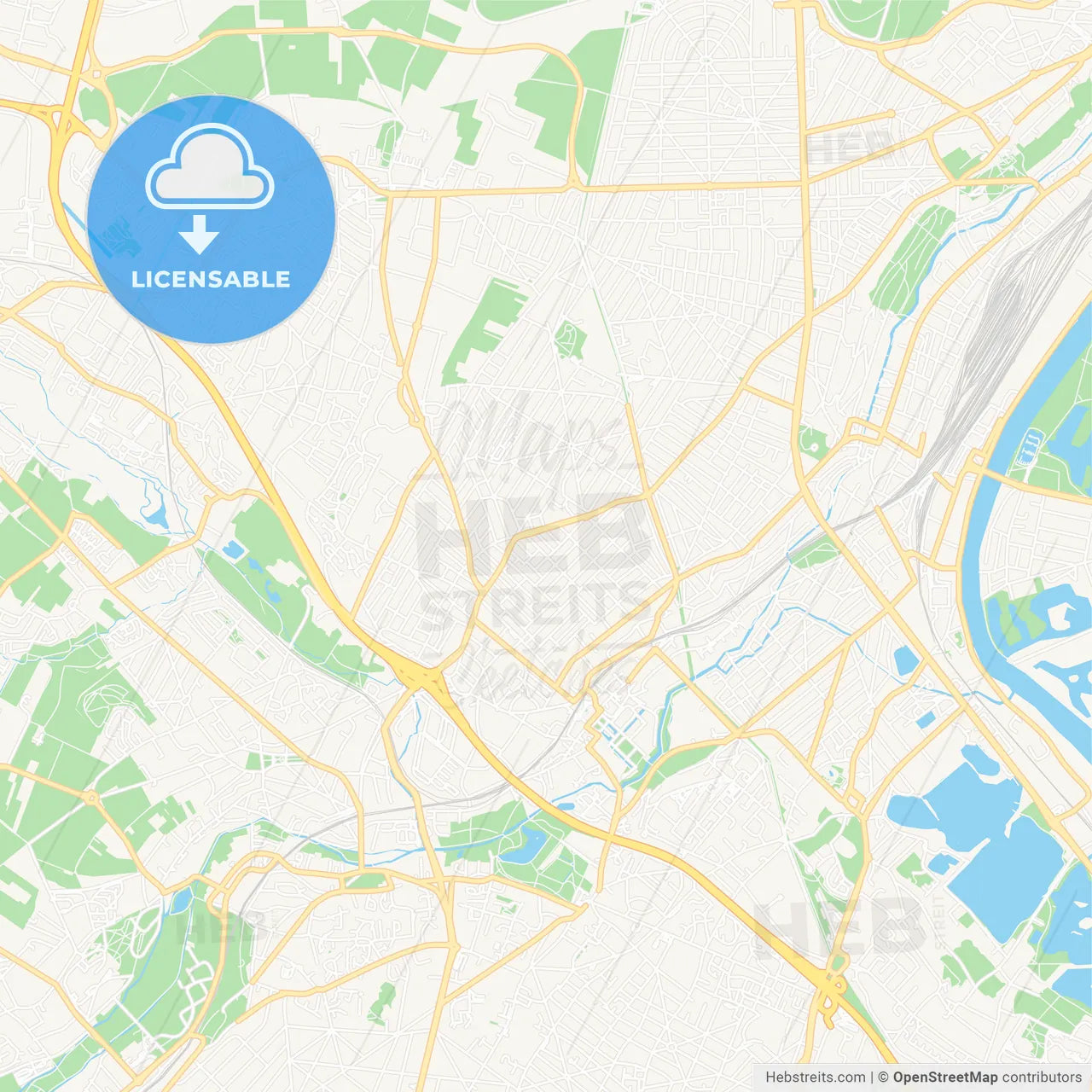 Savigny-sur-Orge, France Vector Map - Classic Colors