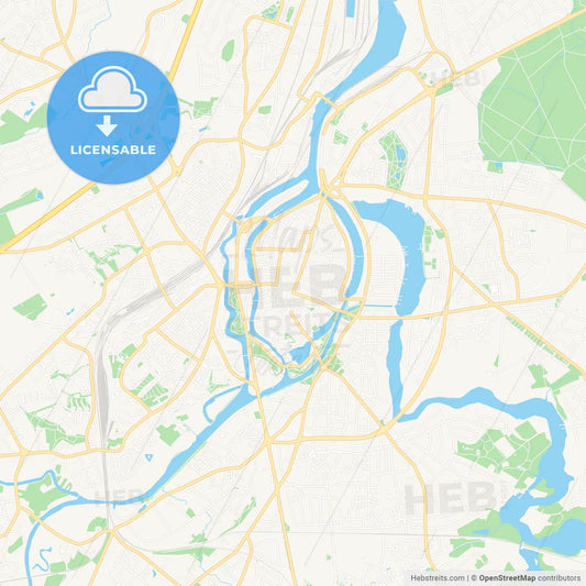 Lubeck, Germany Vector Map - Classic Colors