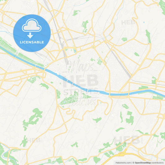 Florence, Italy Vector Map - Classic Colors