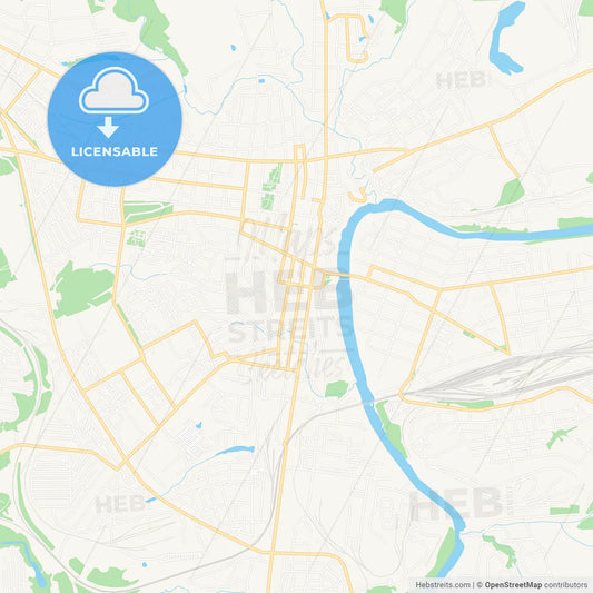 Yelets, Russia Vector Map - Classic Colors