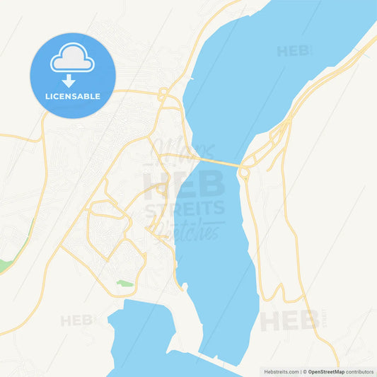 Ust-Ilimsk, Russia Vector Map - Classic Colors