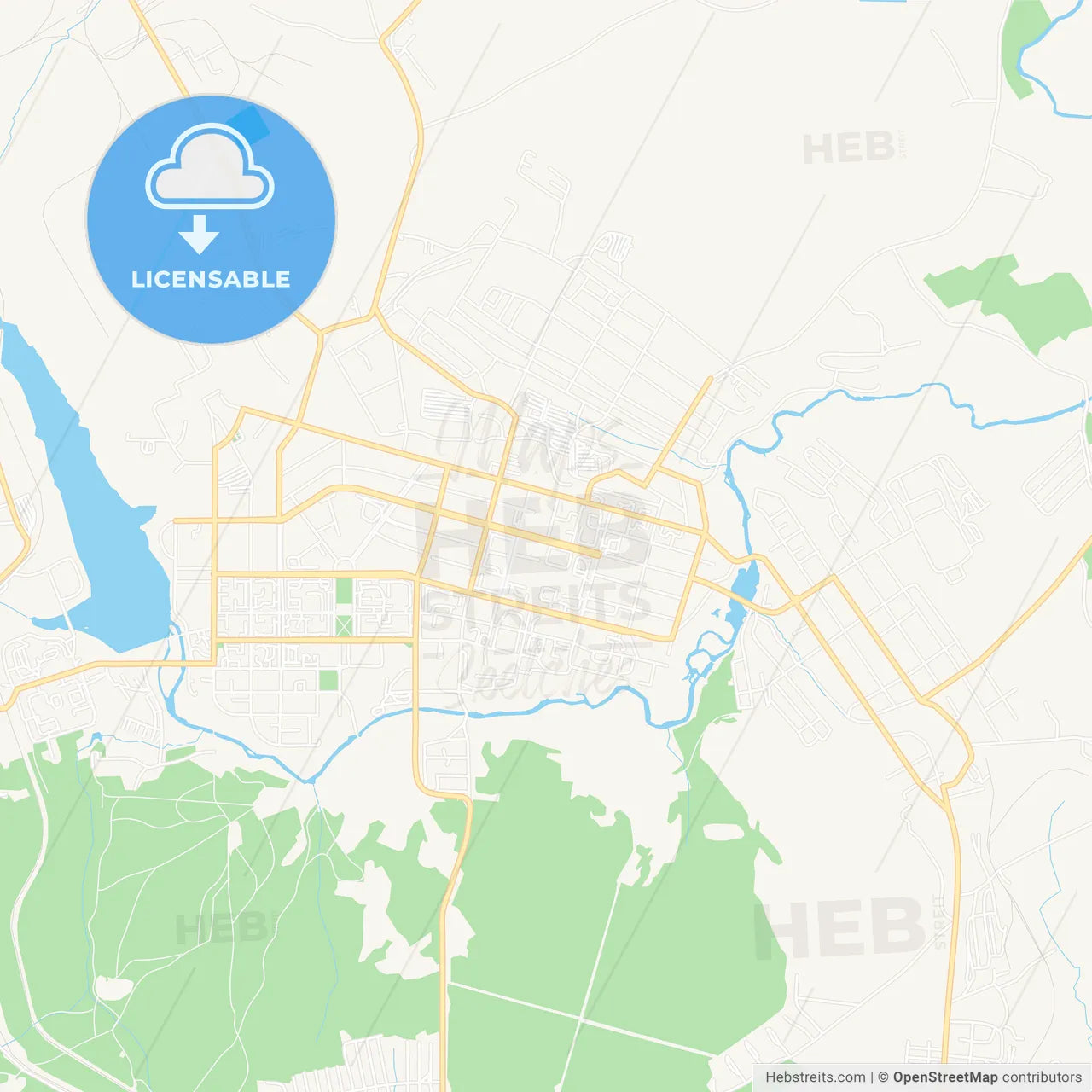 Krasnoturyinsk, Russia Vector Map - Classic Colors