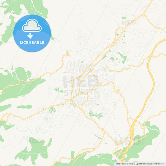 Alcoy, Spain Vector Map - Classic Colors