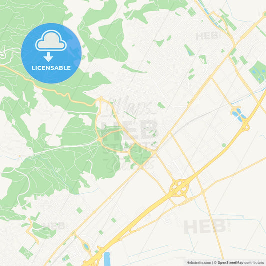 Gava, Spain Vector Map - Classic Colors