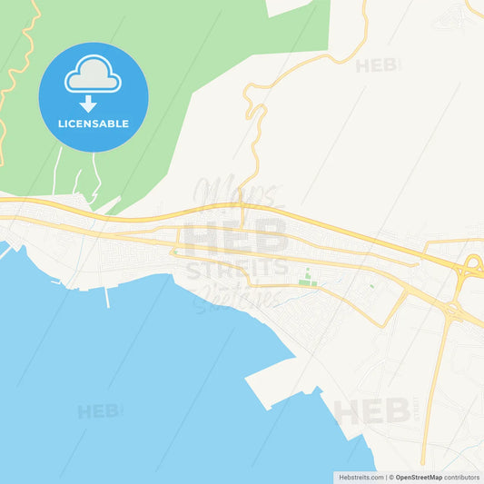 Korfez, Turkey Vector Map - Classic Colors