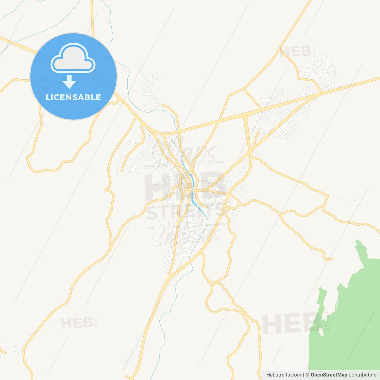 Biga, Turkey Vector Map - Classic Colors